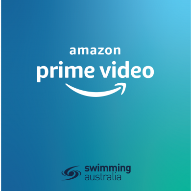 Amazon Prime Video and Swimming Australia logo lockup