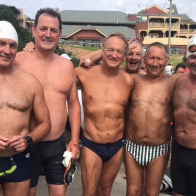 Brian Cook and his mates love swimming in long-distance events.