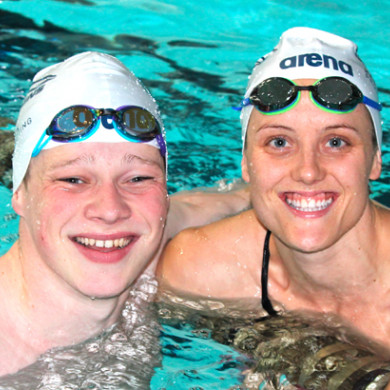 Ellie Cole and Ben Popham in Manchester